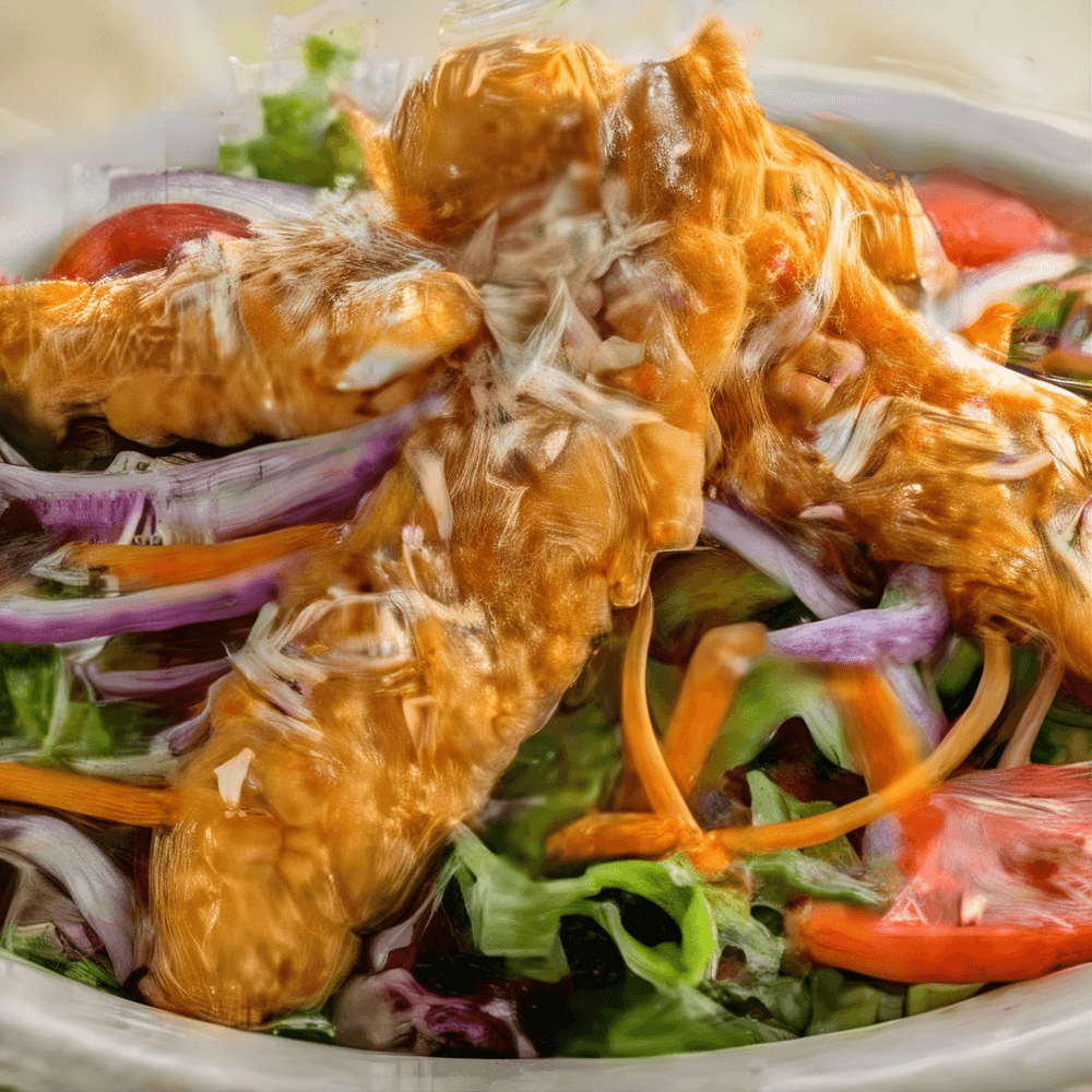 Fried Cat Fish Salad
