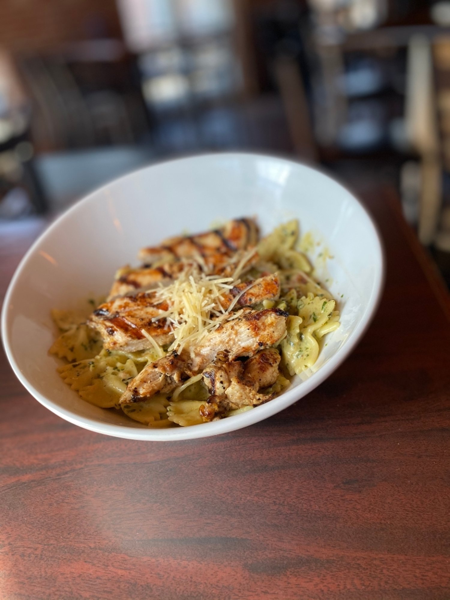 Pesto Alfredo Chicken & Bowtie Pasta