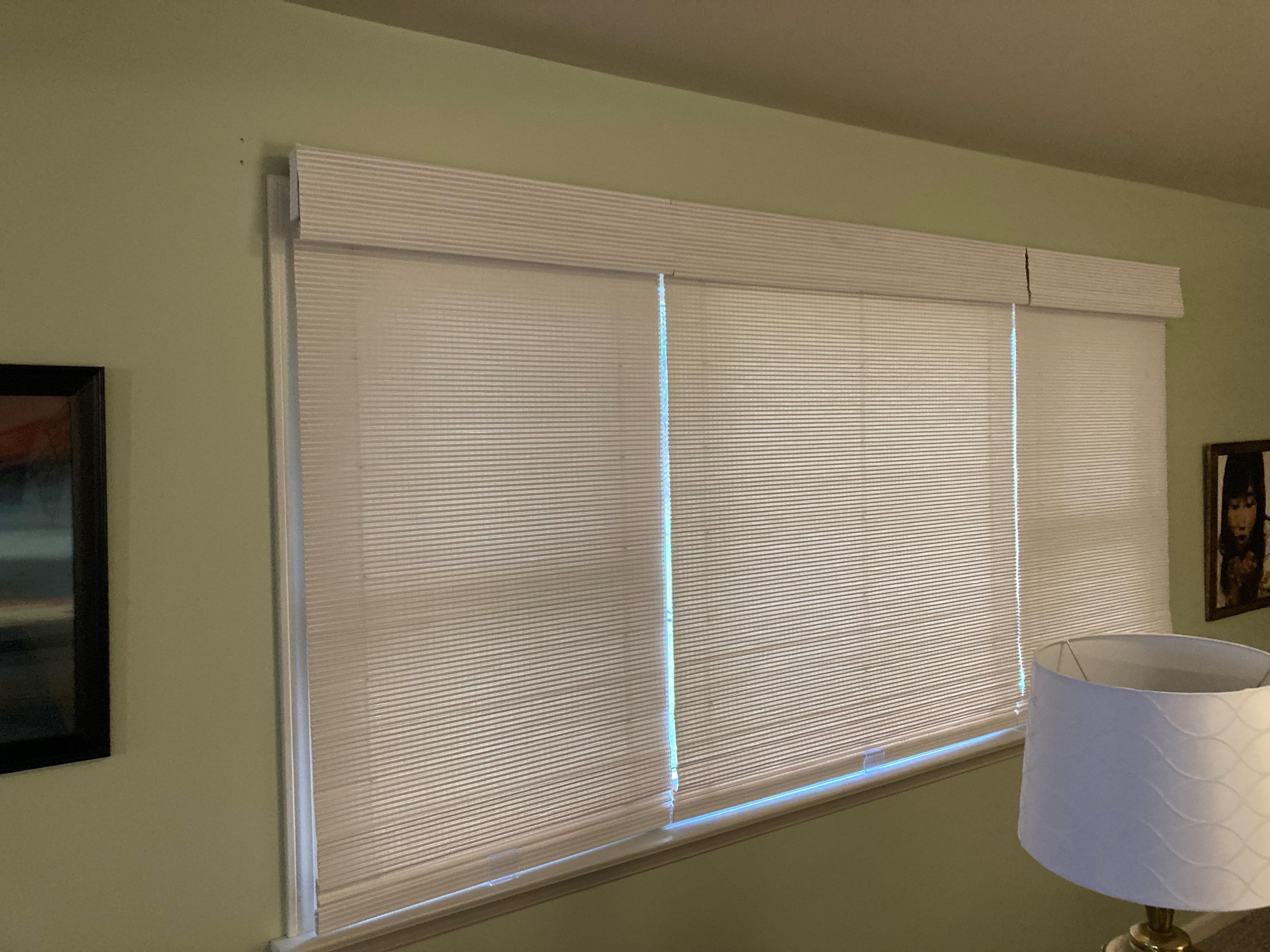 Natural woven wood shades