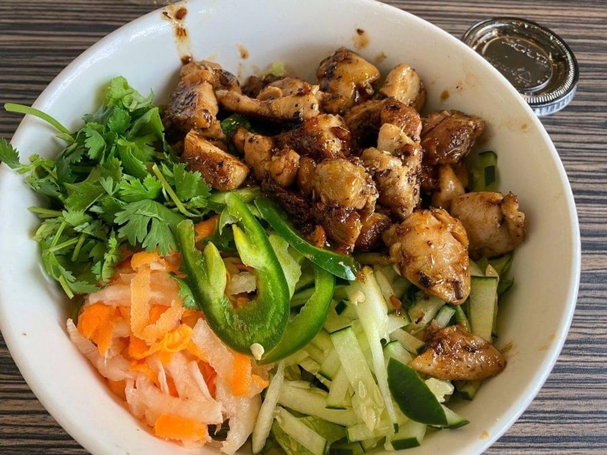 Lemongrass Chicken Lettuce Bowl