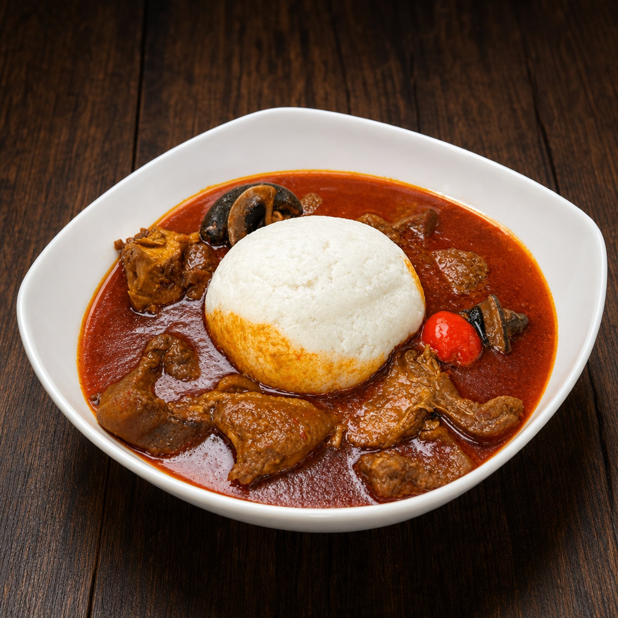 Fufu with Palm Nut Soup