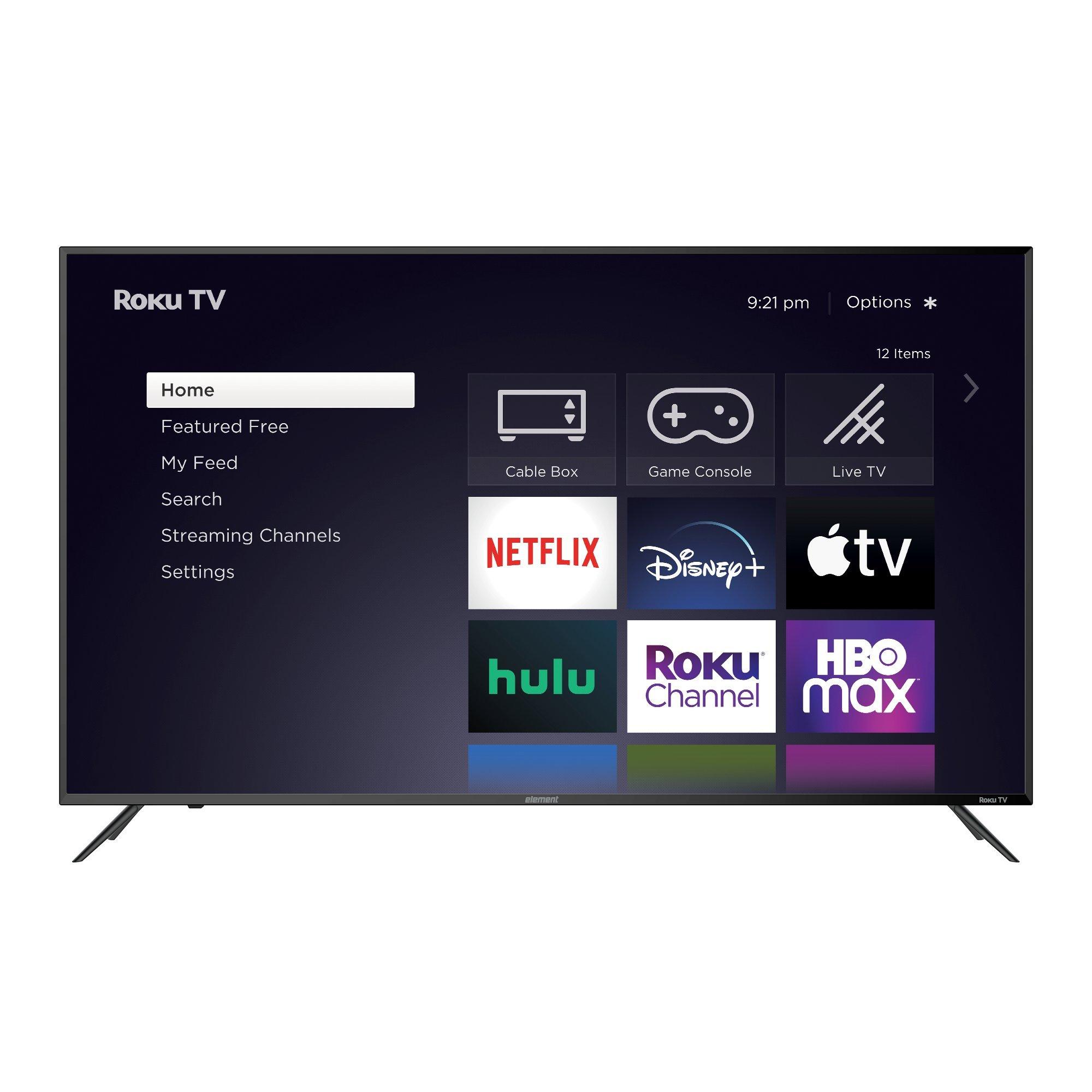 65" Element TV w/ 4K Ultra HD Resolution & Roku Streaming