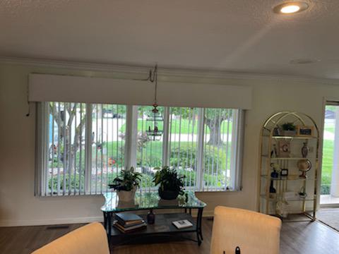 Here's a great look with a lot of simple, clean lines! This Greencastle home features our Vertical Blinds paired with a Valance to finish it off.  BudgetBlindsPlainfieldIN  GreencastleIN  VerticalBlinds  CustomValances  FreeConsultation  WindowWednesday