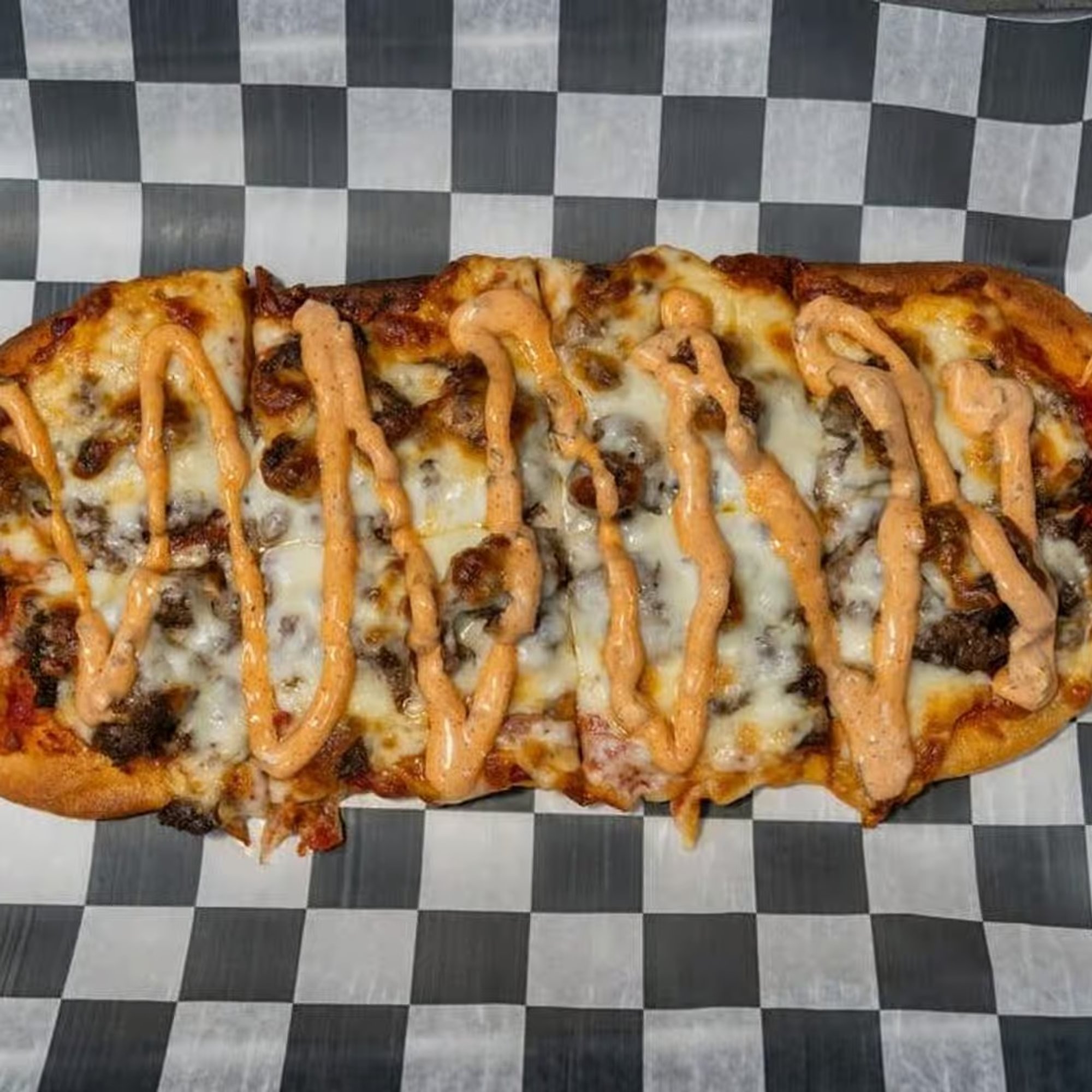 Bacon Cheeseburger Flatbread