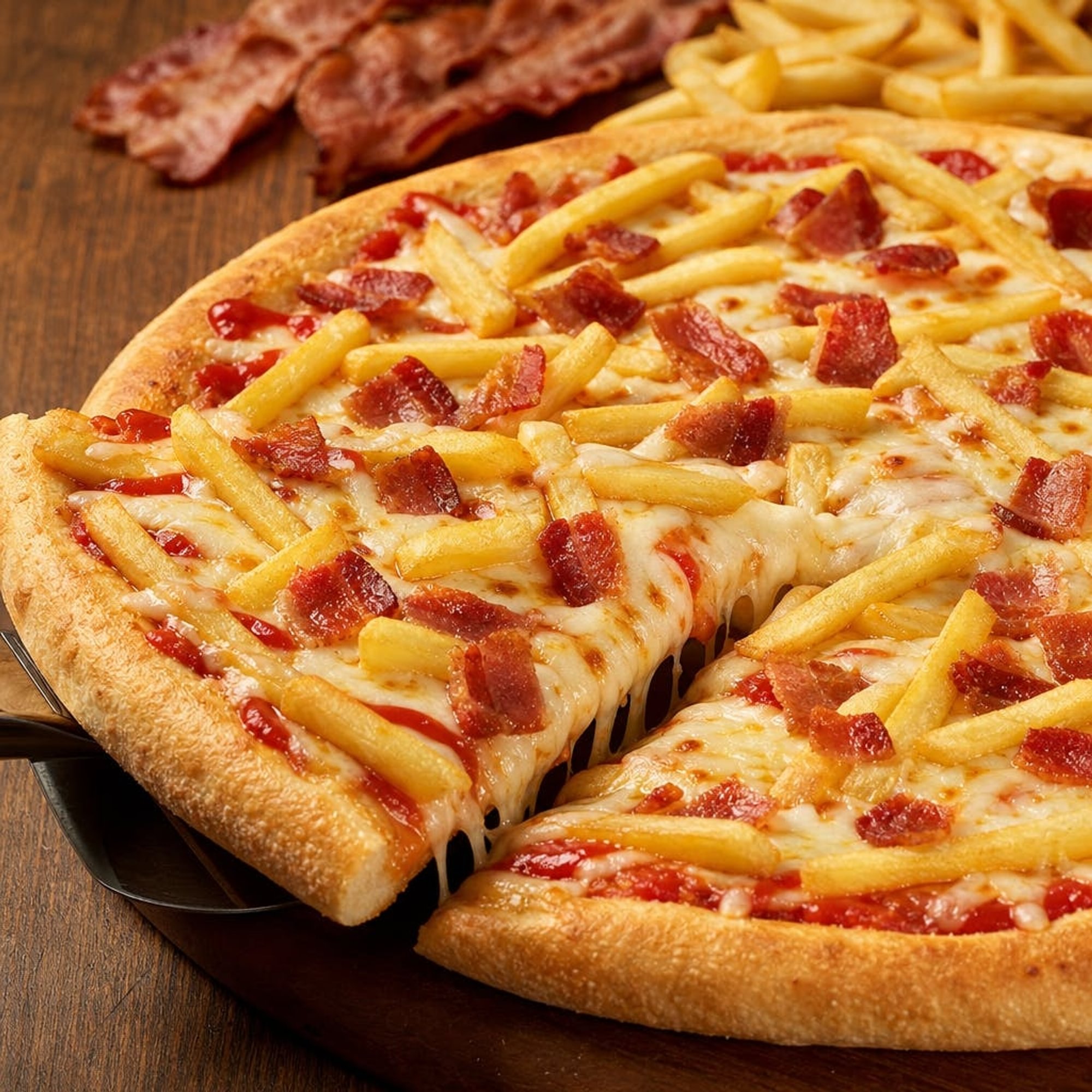 Kelo’s Bacon Cheese Fries Pizza