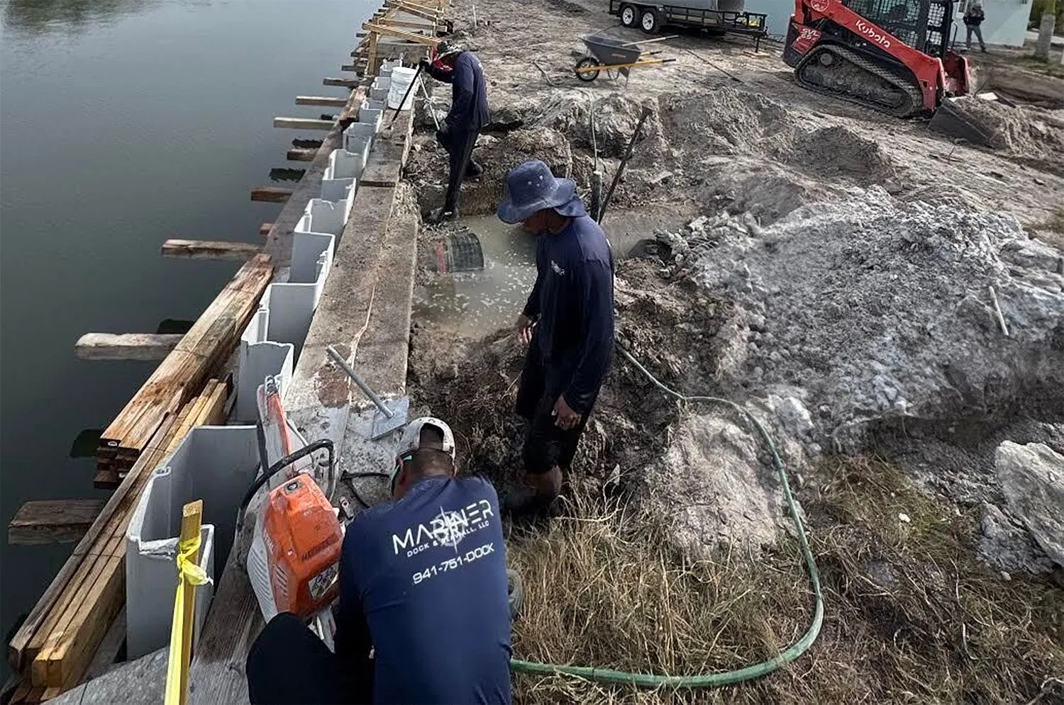 Damaged Seawall Repair