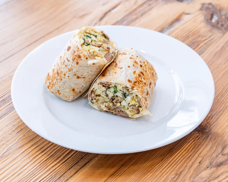 Breakfast Burrito w/ Potatoes, Egg, & Cheddar Inside