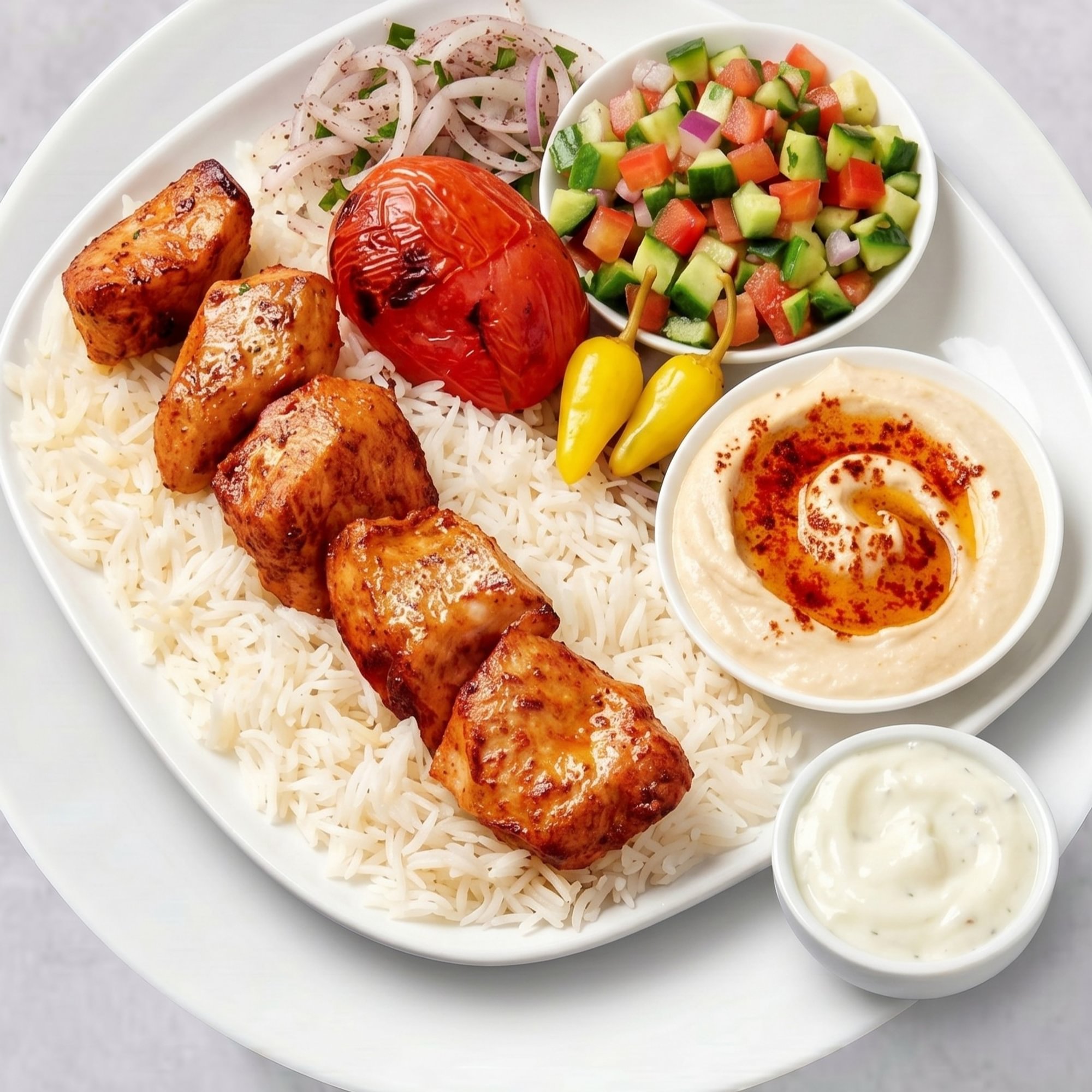 Chicken Tawook Kabob Plate