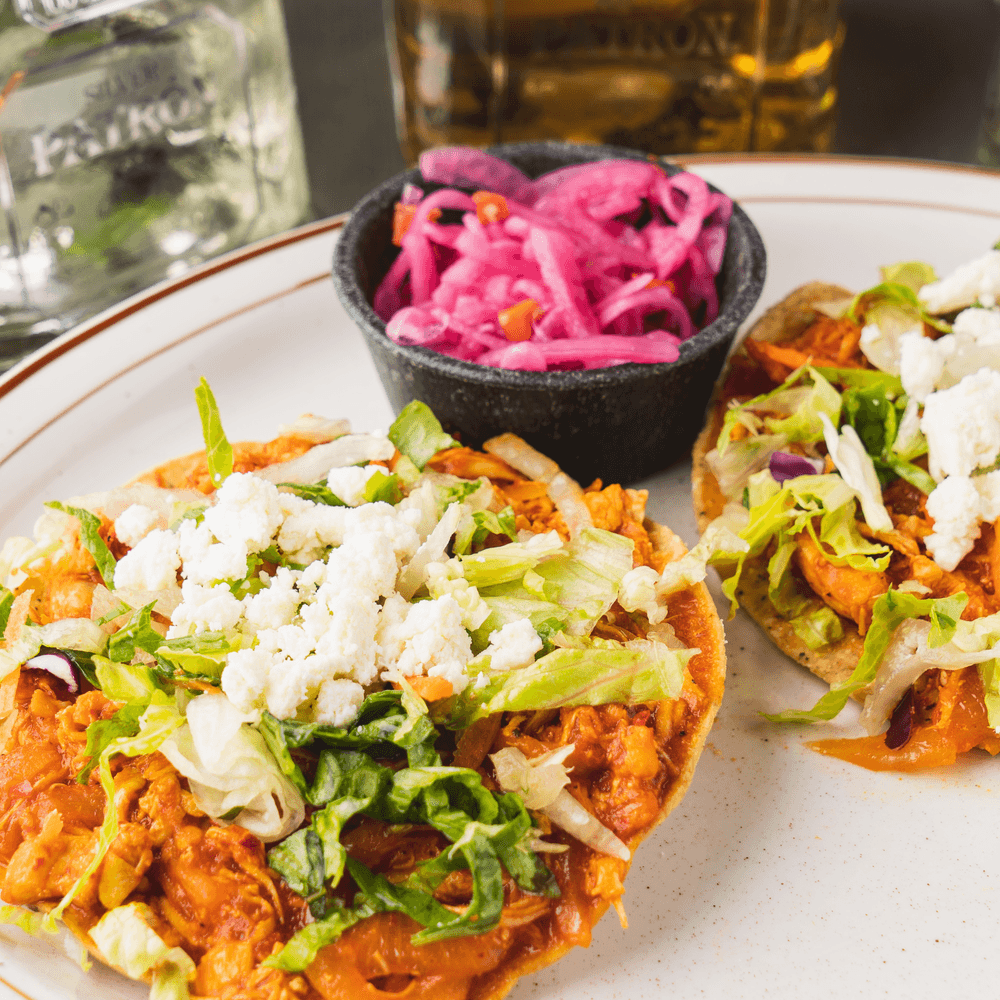 129. Chicken, Beef or Bean Tostada