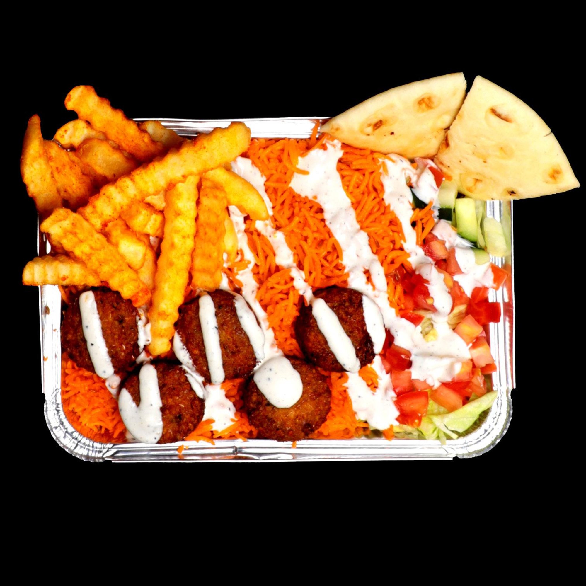 Falafel over Rice Platter