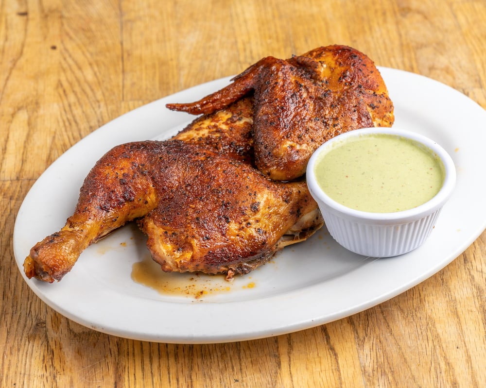 Smoked Half Chicken.