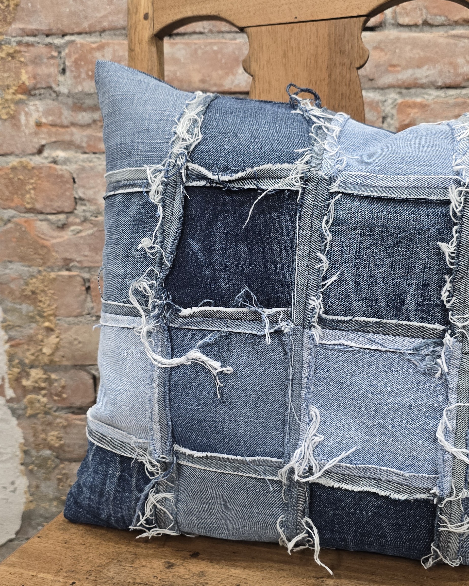 handgemachte Denim-Kissen
