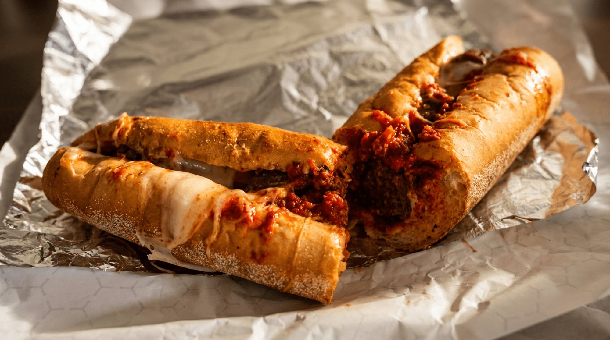 Meatball Parmigiana Sandwich