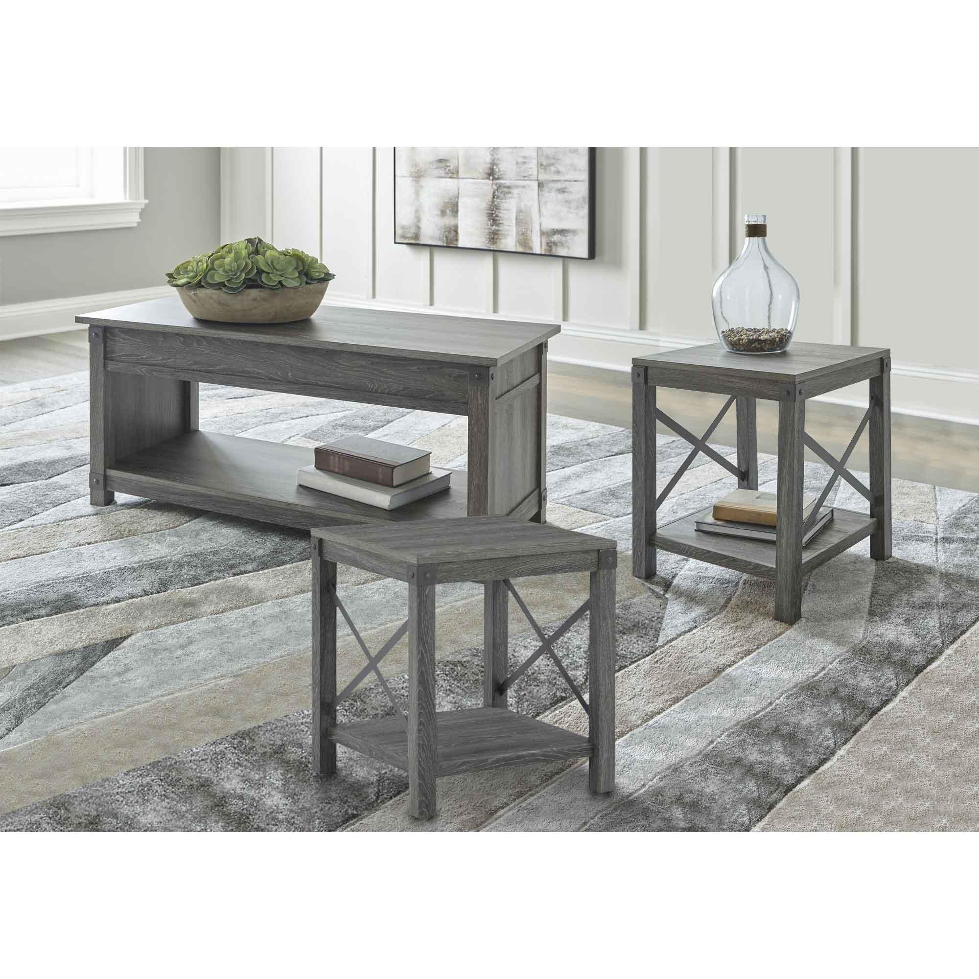 3-Piece Freedan Coffee Table w/ 2 End Tables