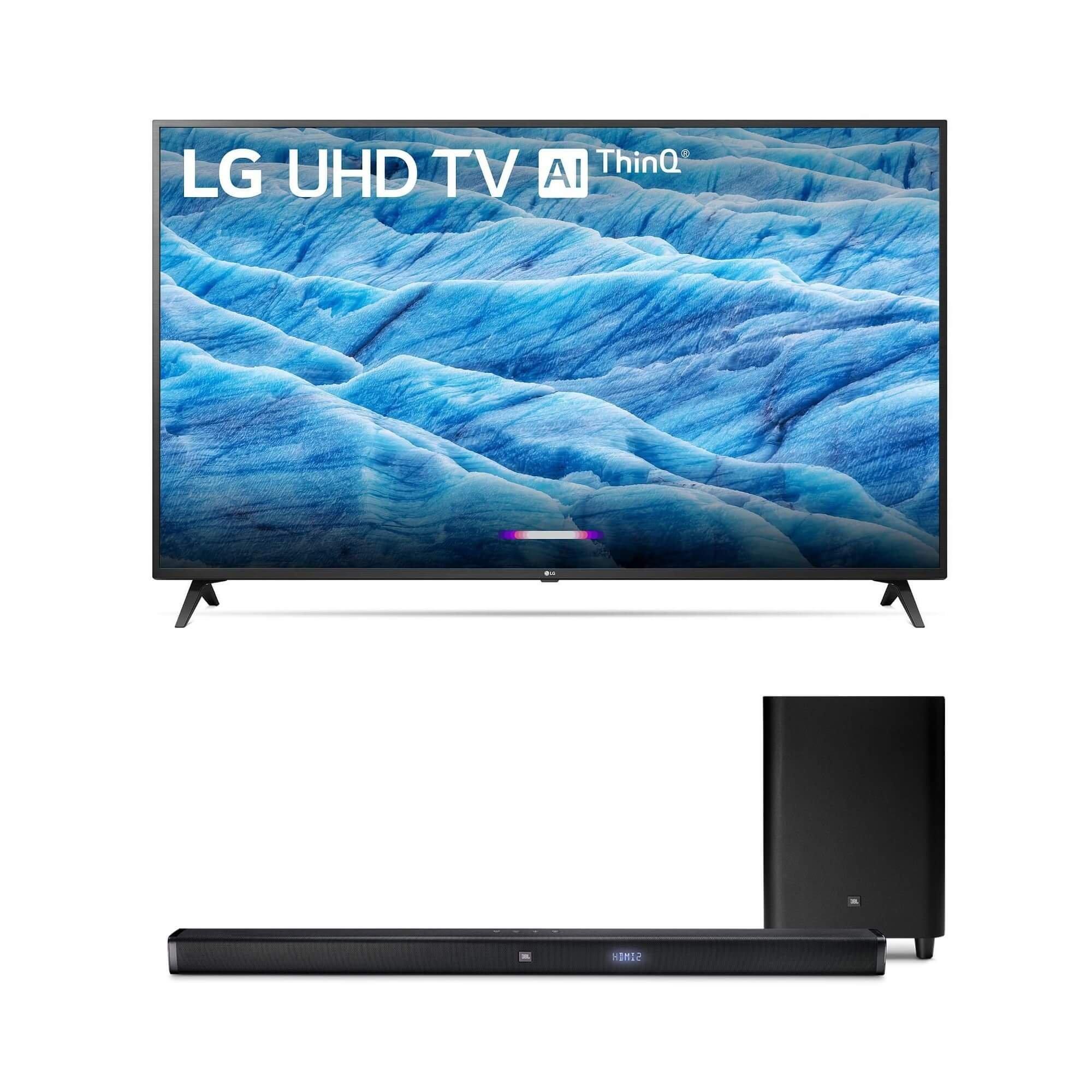 49" LG 4K UHD LED Smart TV & JBL 450W 3.1Ch Ultra HD Soundbar Bundle