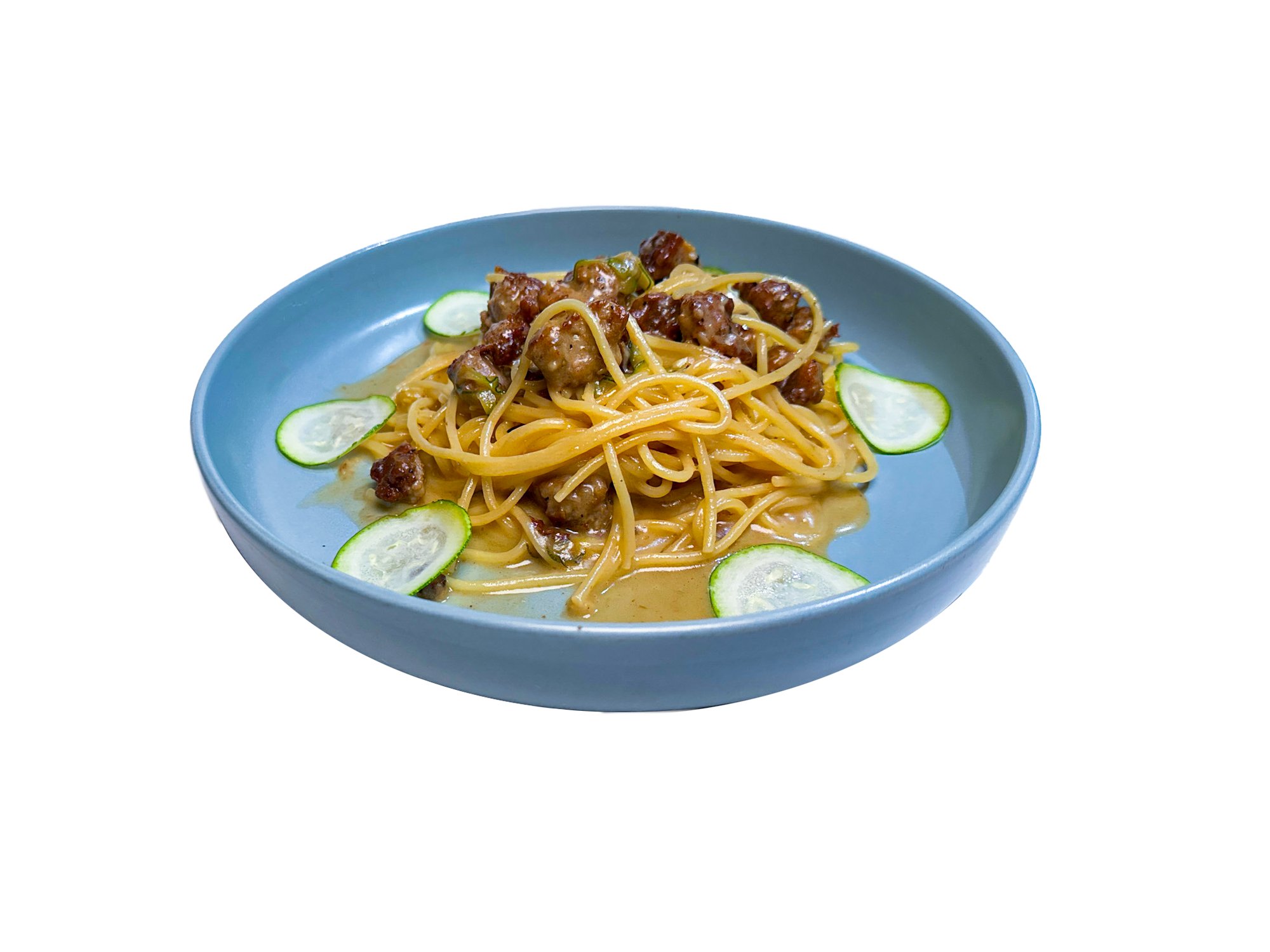 Spaghetti Alla Nerano con Salsiccia