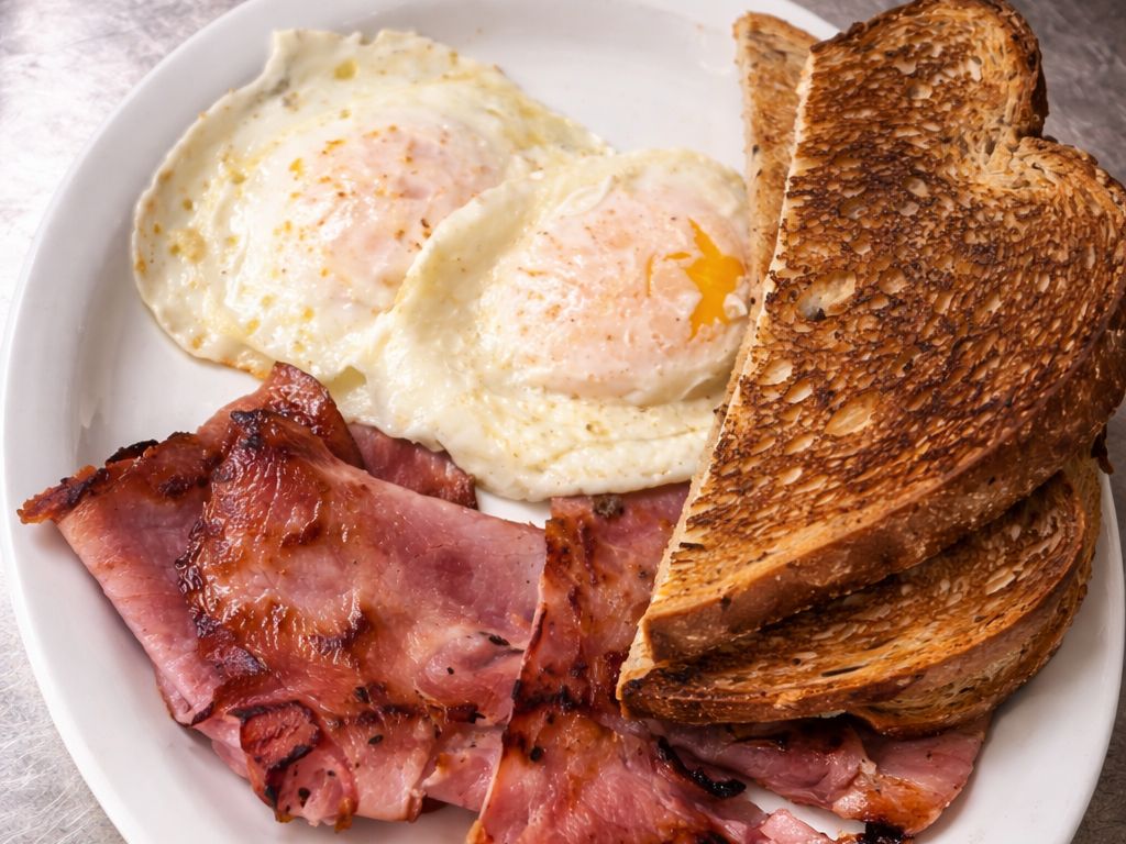 Sliced Ham & Eggs