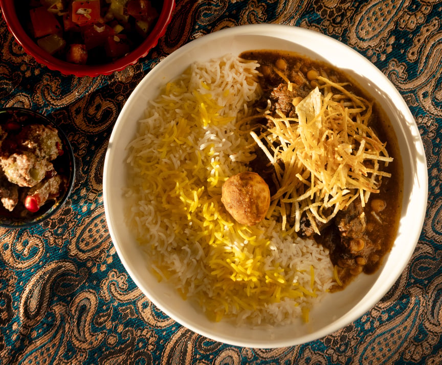 12. Beef Stew- Mini Khoresht-e Gheymeh Bowl