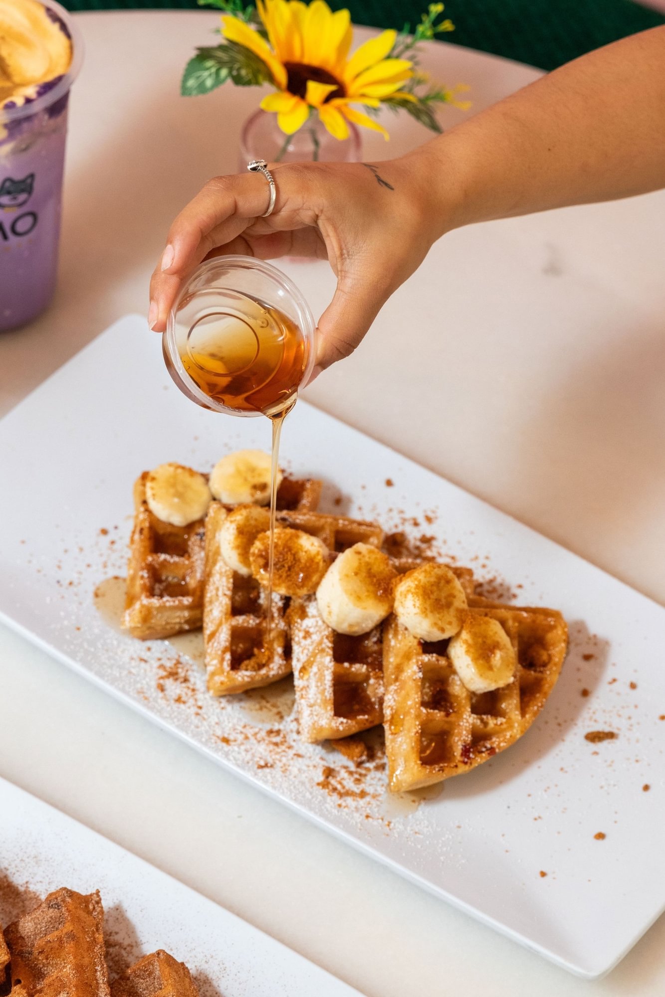 6.7 Banana Biscoff Waffle