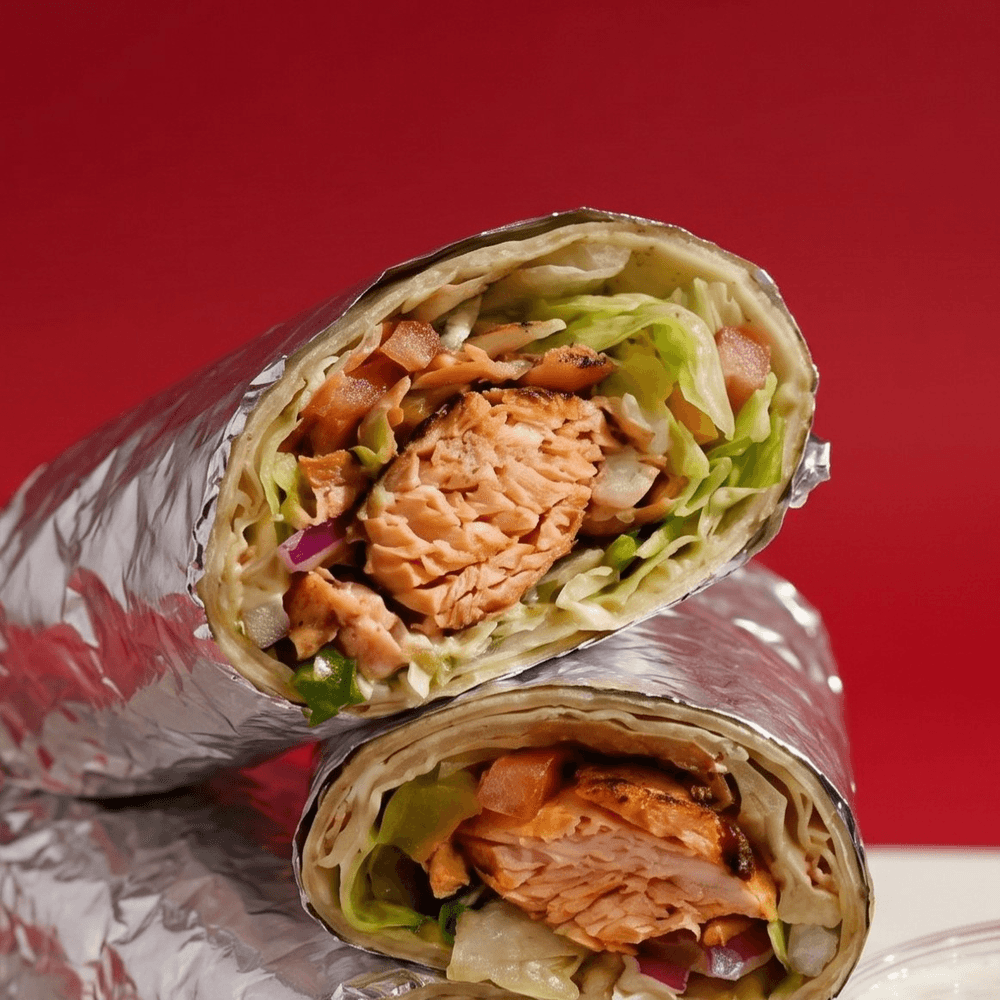 Salmon Kabob Sandwich