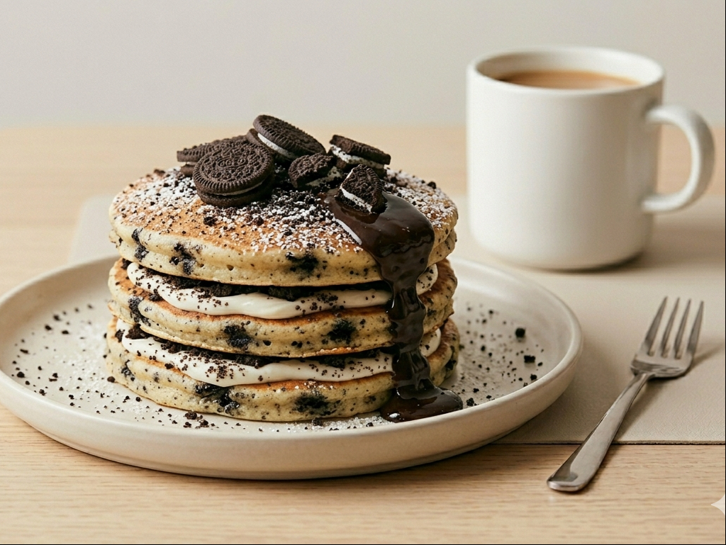Oreo Cookie Pancakes