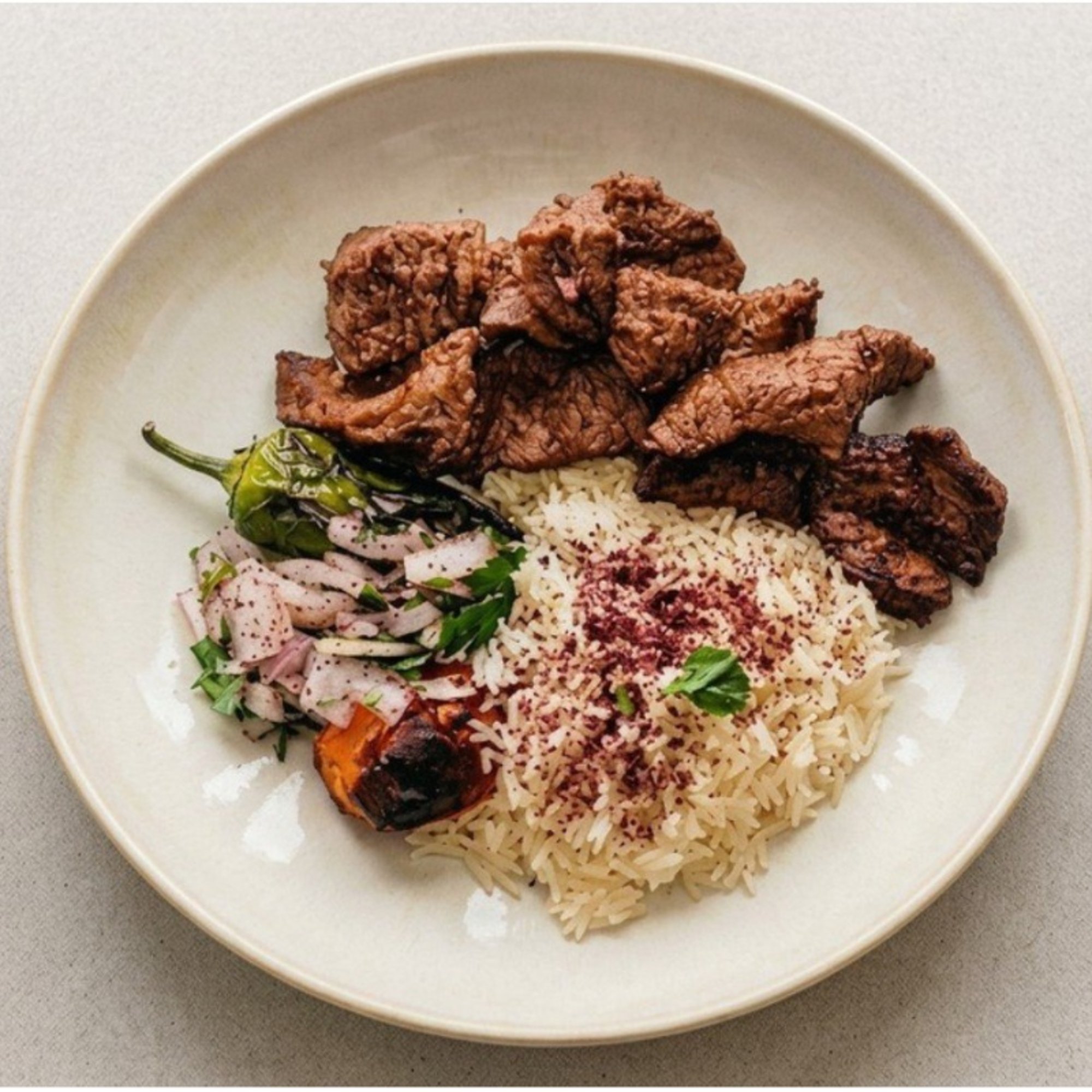 Steak Kebab Plate