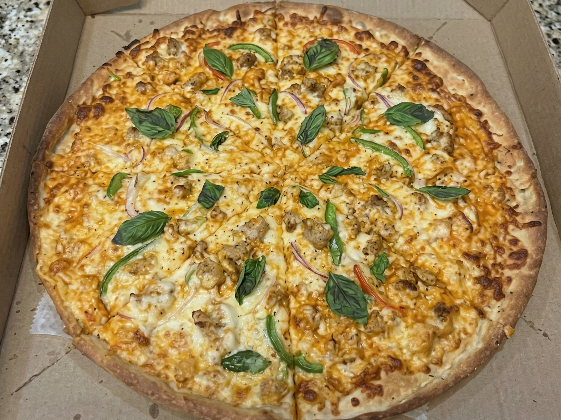 Sausage and Peppers Pan Pizza