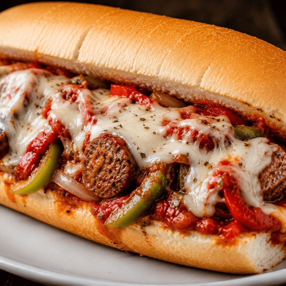 Vegan Sausage Parm Hero Sandwich