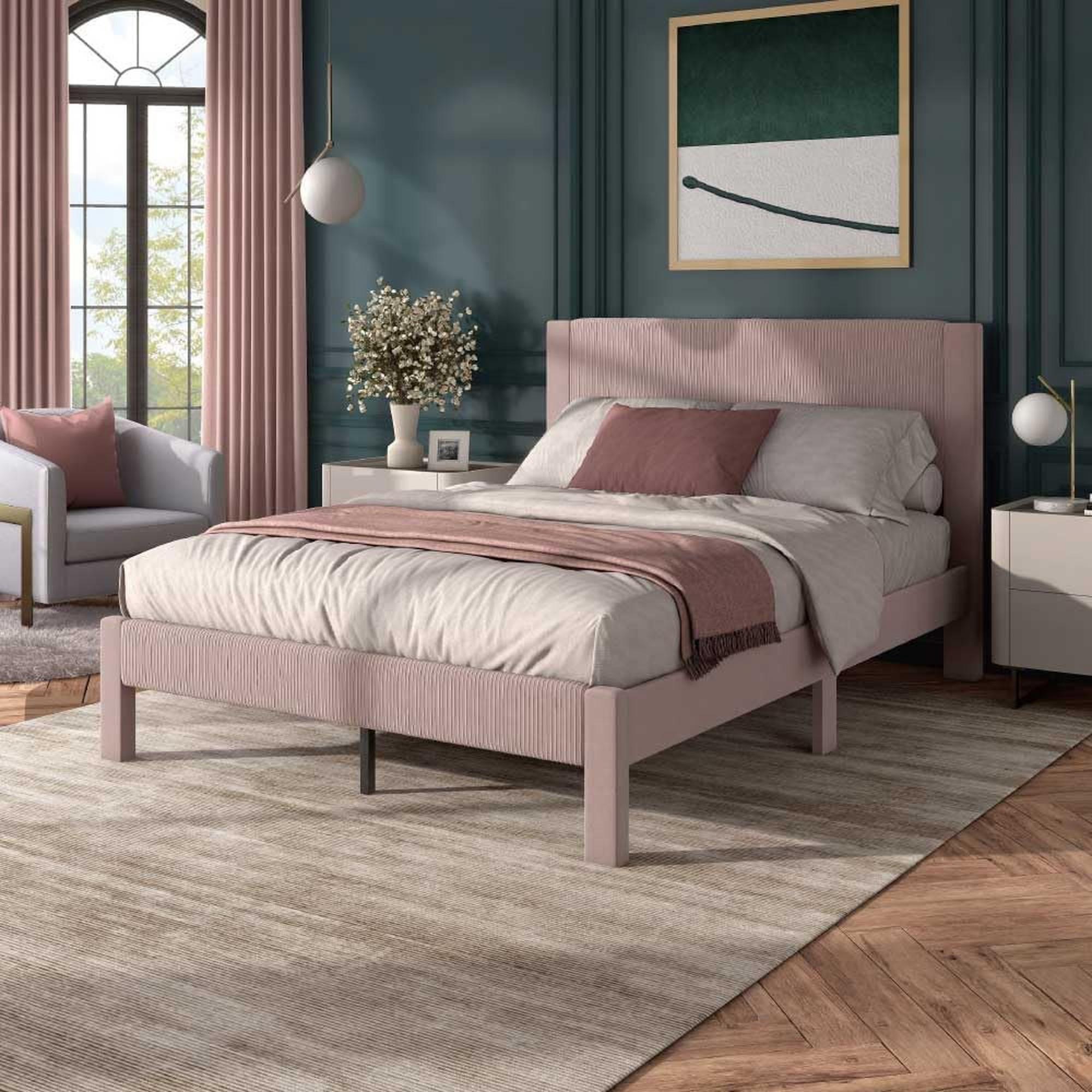 Queen Eleanor Cord Bed - Pink