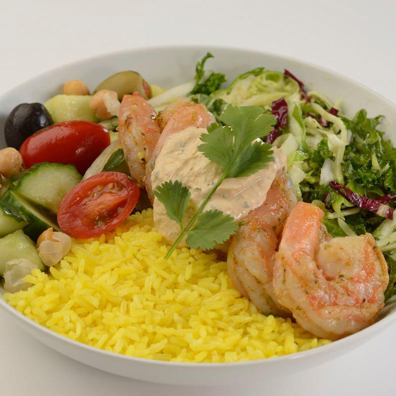 Chermoula-spiced Shrimp Bowl