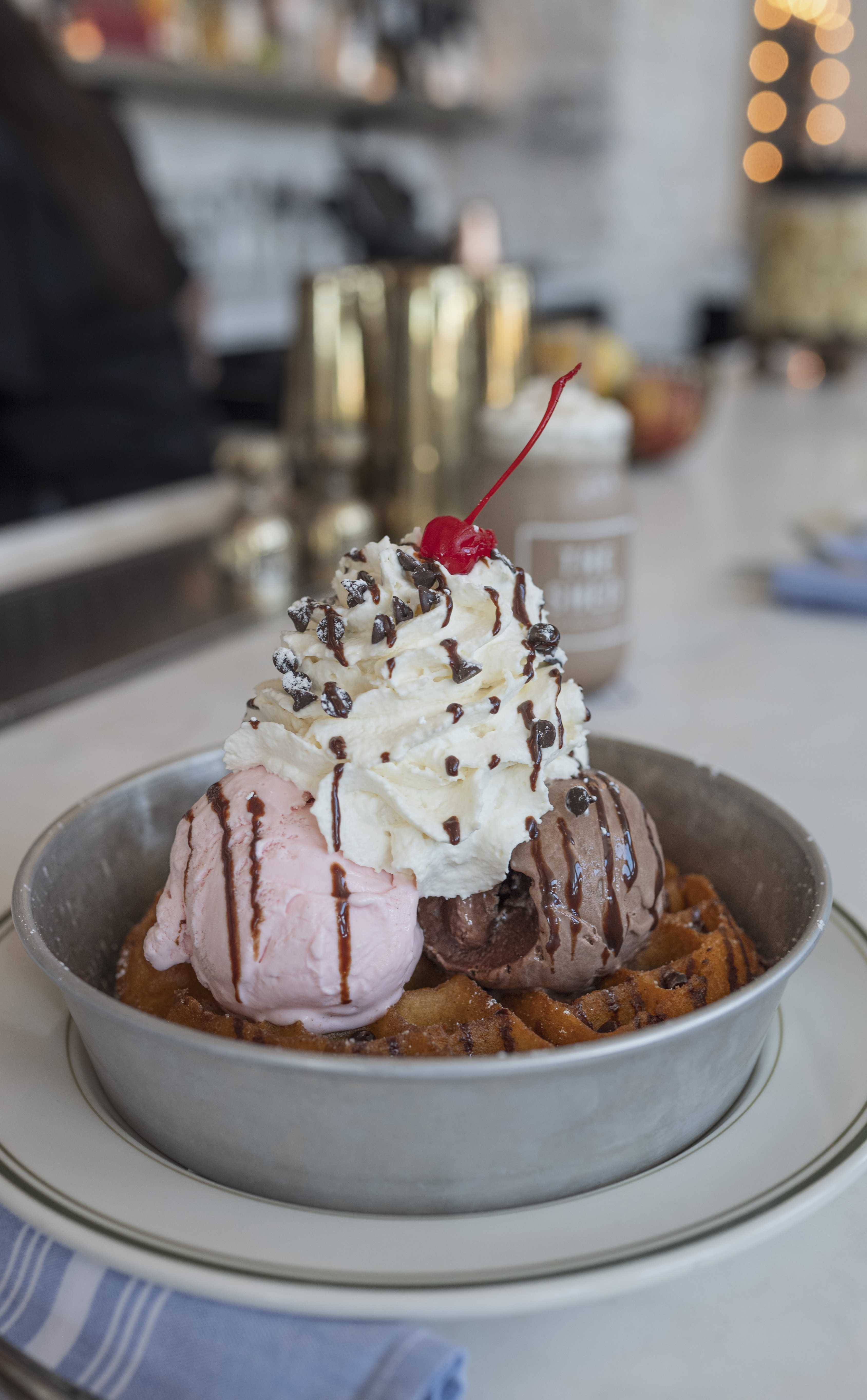 Waffle Ice Cream Sundae