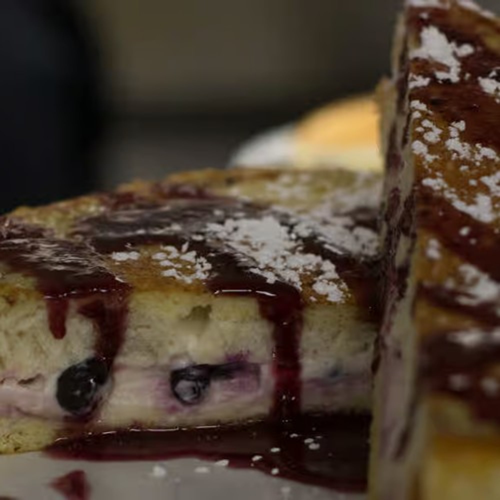 Huckleberry Stuffed French Toast