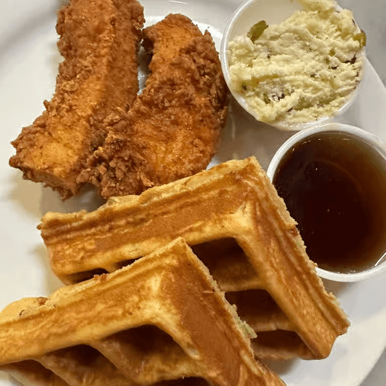 Petite chicken & waffles dinner