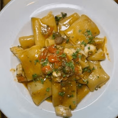 Paccheri Freschi al Ragu di Scorfano