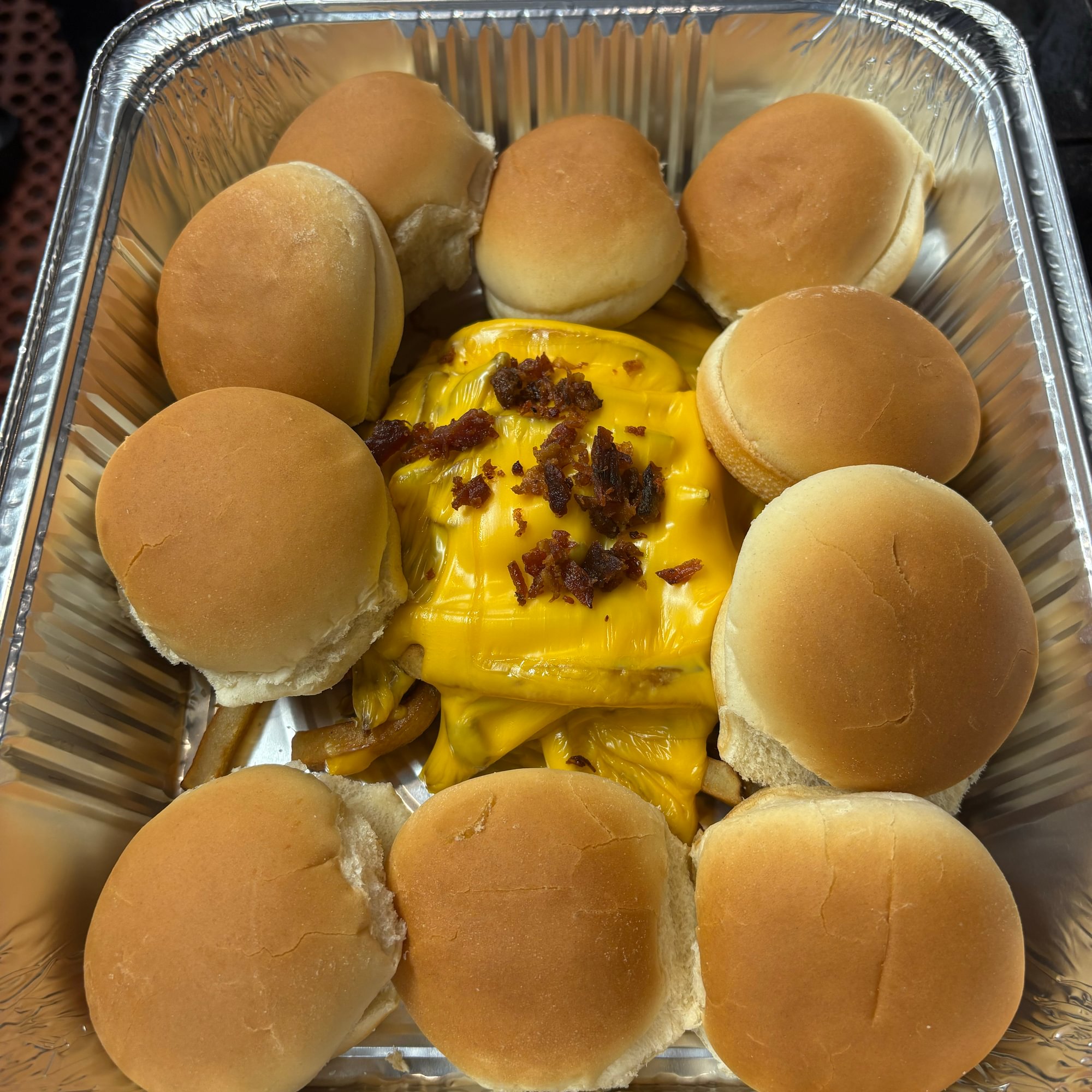 10 Sliders and Cheese Fries