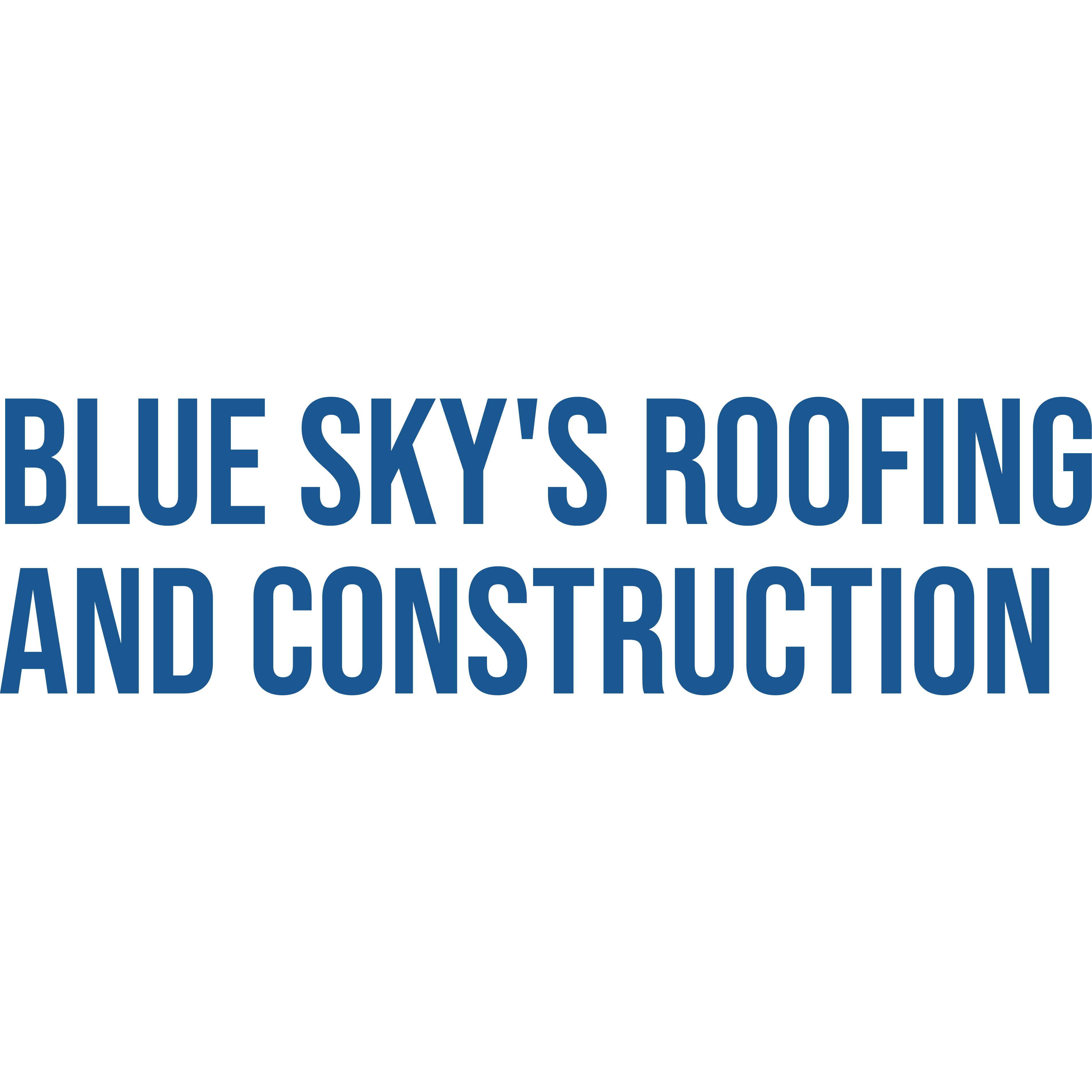 Blue Sky's Roofing and Construction Logo