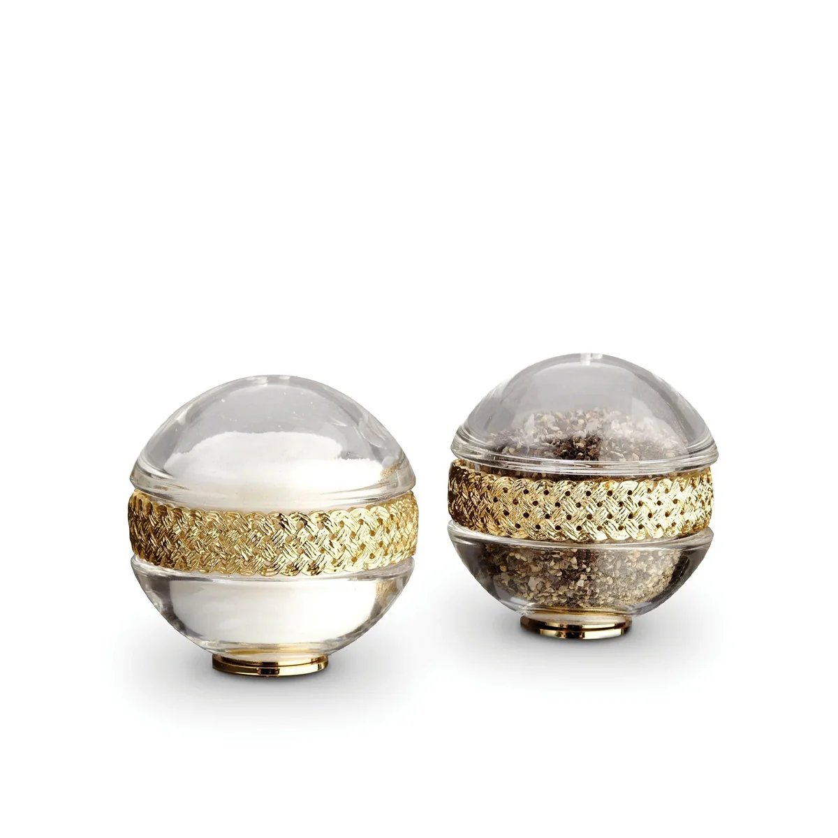 L'Objet Braid Salt and Pepper Shakers