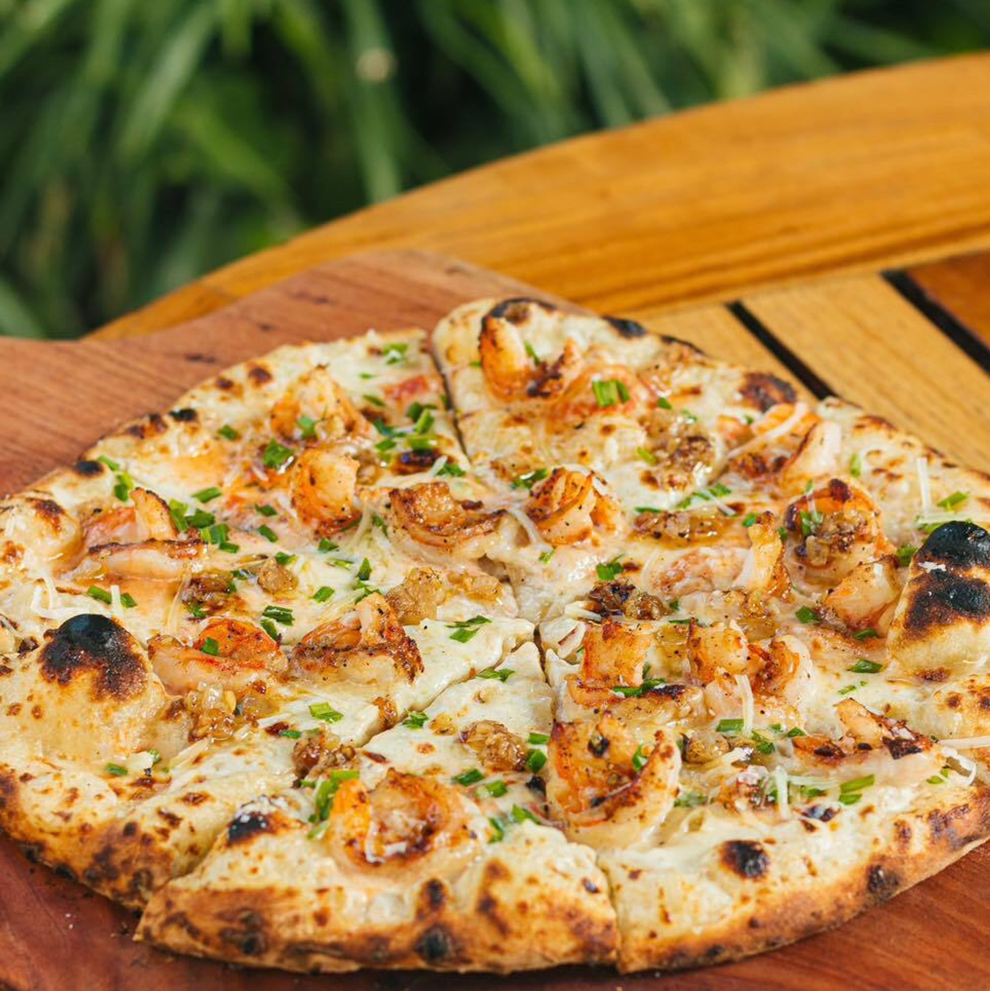 Shrimp Alfredo Pizza