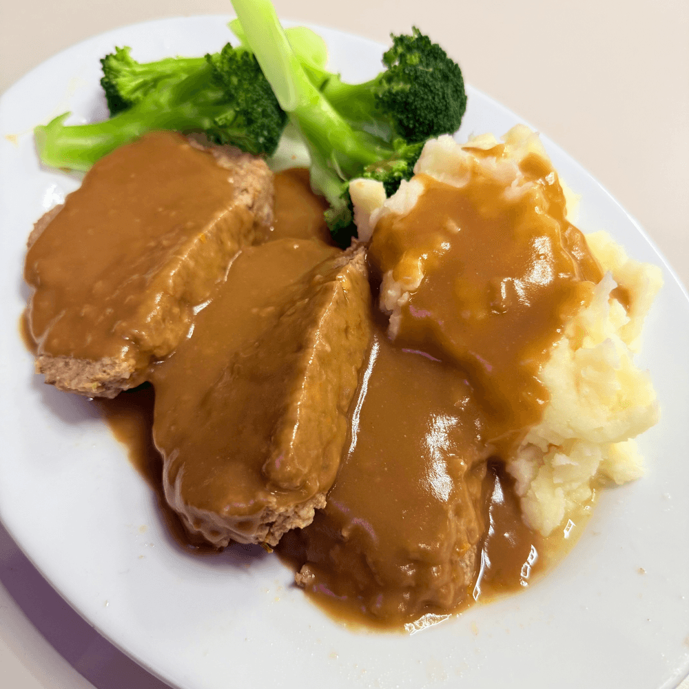 Meatloaf with Mushroom Sauce Sandwich