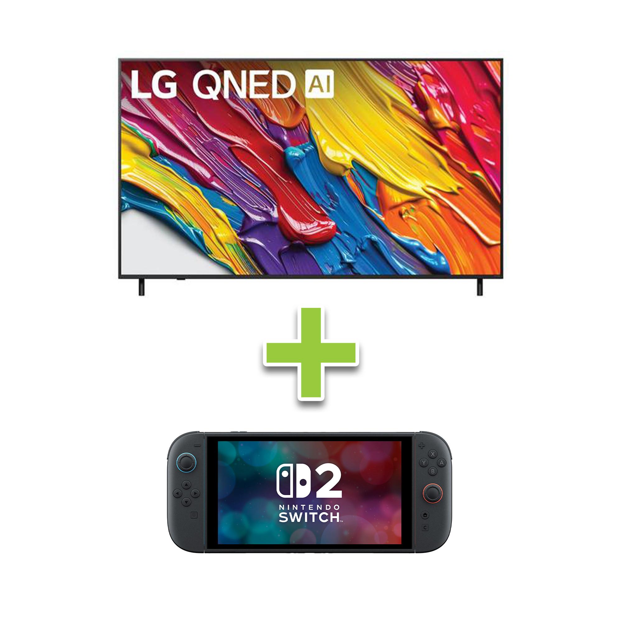 LG 55" 4K QNED Smart TV w/ webOS 25 & Nintendo Switch 2 256GB Console 
