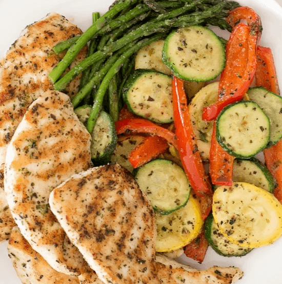 Grilled Chicken Primavera