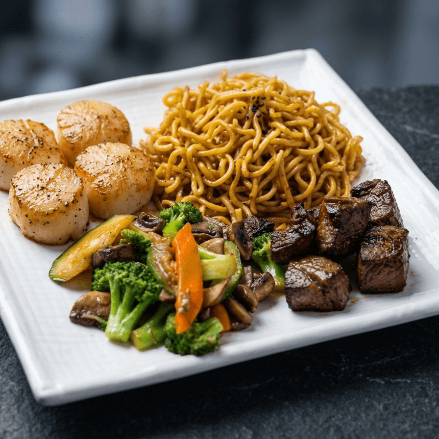 Filet Mignon & Scallop Hibachi Combo
