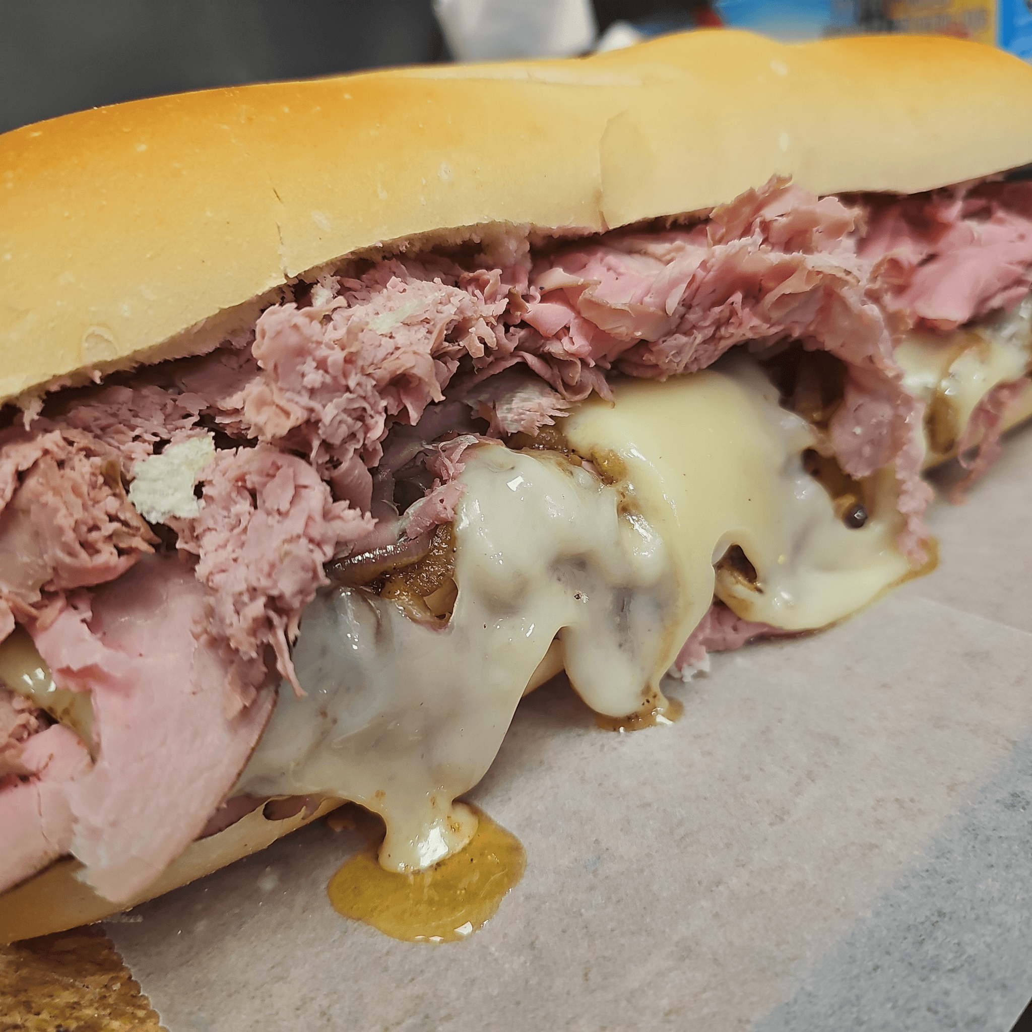 #8 Roast Beef, Melted Swiss Cheese Sandwich