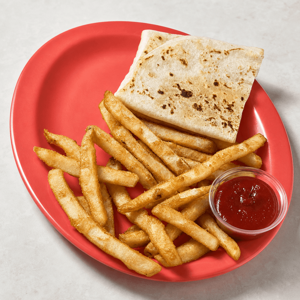 Kids Cheese Quesadilla with Fries Plate
