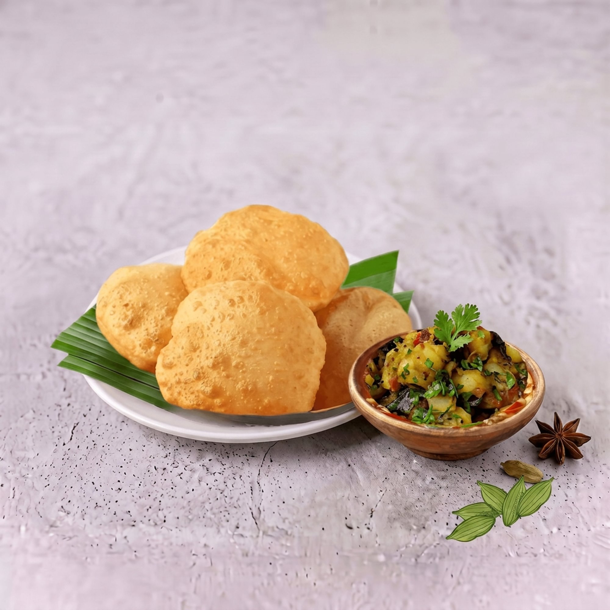 Poori with Aloo Bhaji