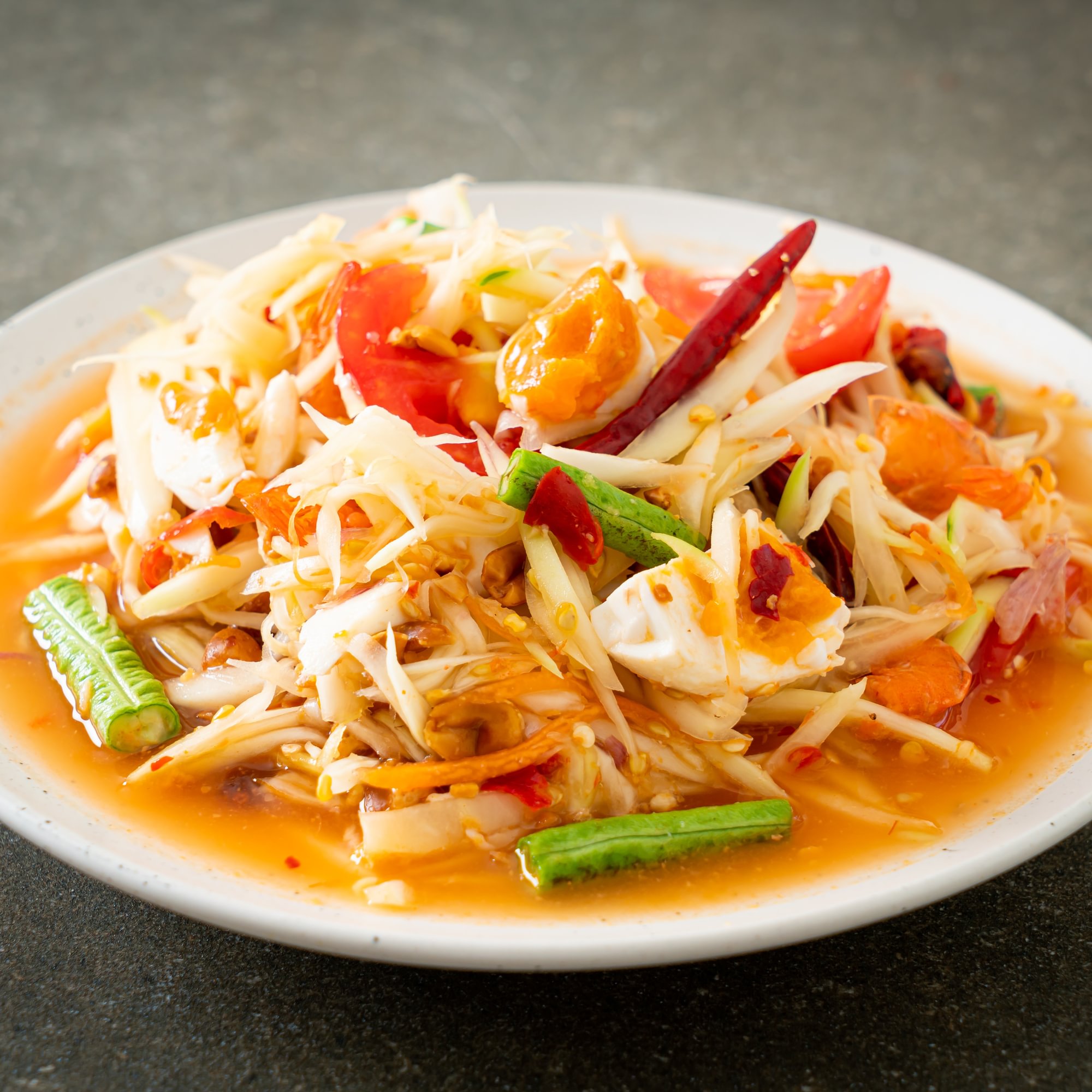 207. Gỏi Đu Đủ Tôm Thịt Papaya Salad with Shrimp & Pork