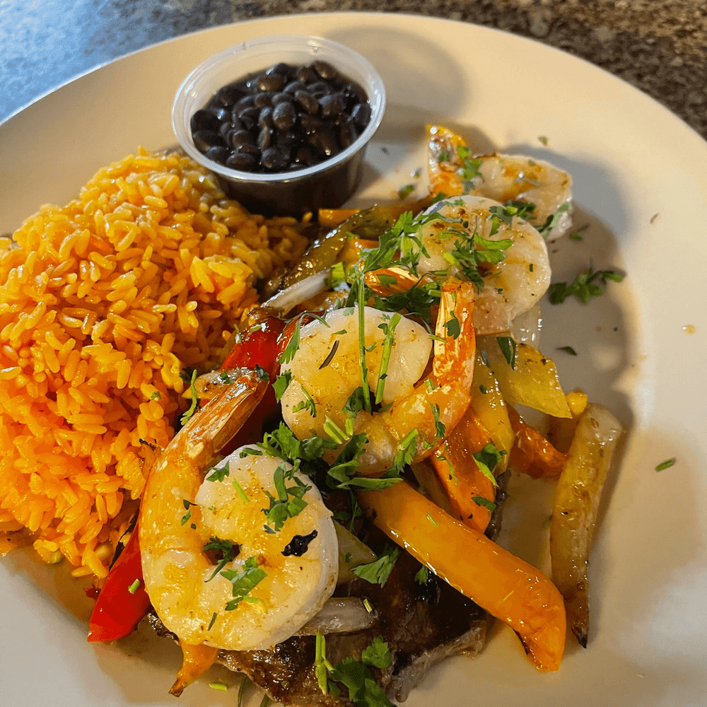 Tampiquena Steak with Shrimp