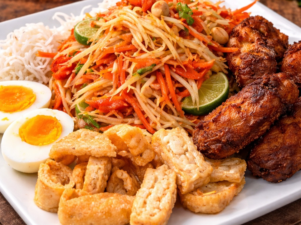 Papaya Salad Platter