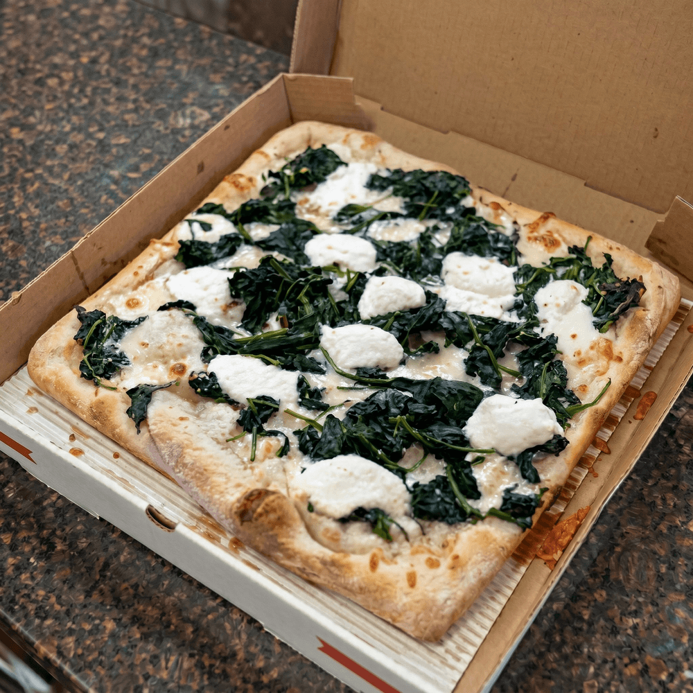 White Spinach Pizza
