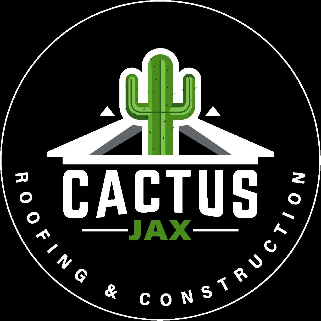 Cactus Jax Roofing &amp; Construction Logo